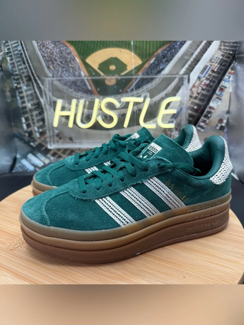 Adidas Gazelle Bold Collegiate Green (Women's) Sz 5.5